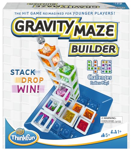 ThinkFun "Gravity Maze Builder" Game 76551, Ages 5+ [Educational Game to Develop Logical Thinking Skills, Great Gift for Birthdays/Christmas]