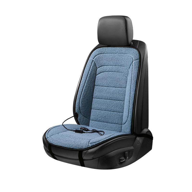 USB Car & Office Heated Seat Cushion - Single Electric Heating Pad for Winter, 12V/24V Truck Compatible