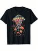 Jellyfish Flowers Vintage Floral Diving Surf T-Shirt