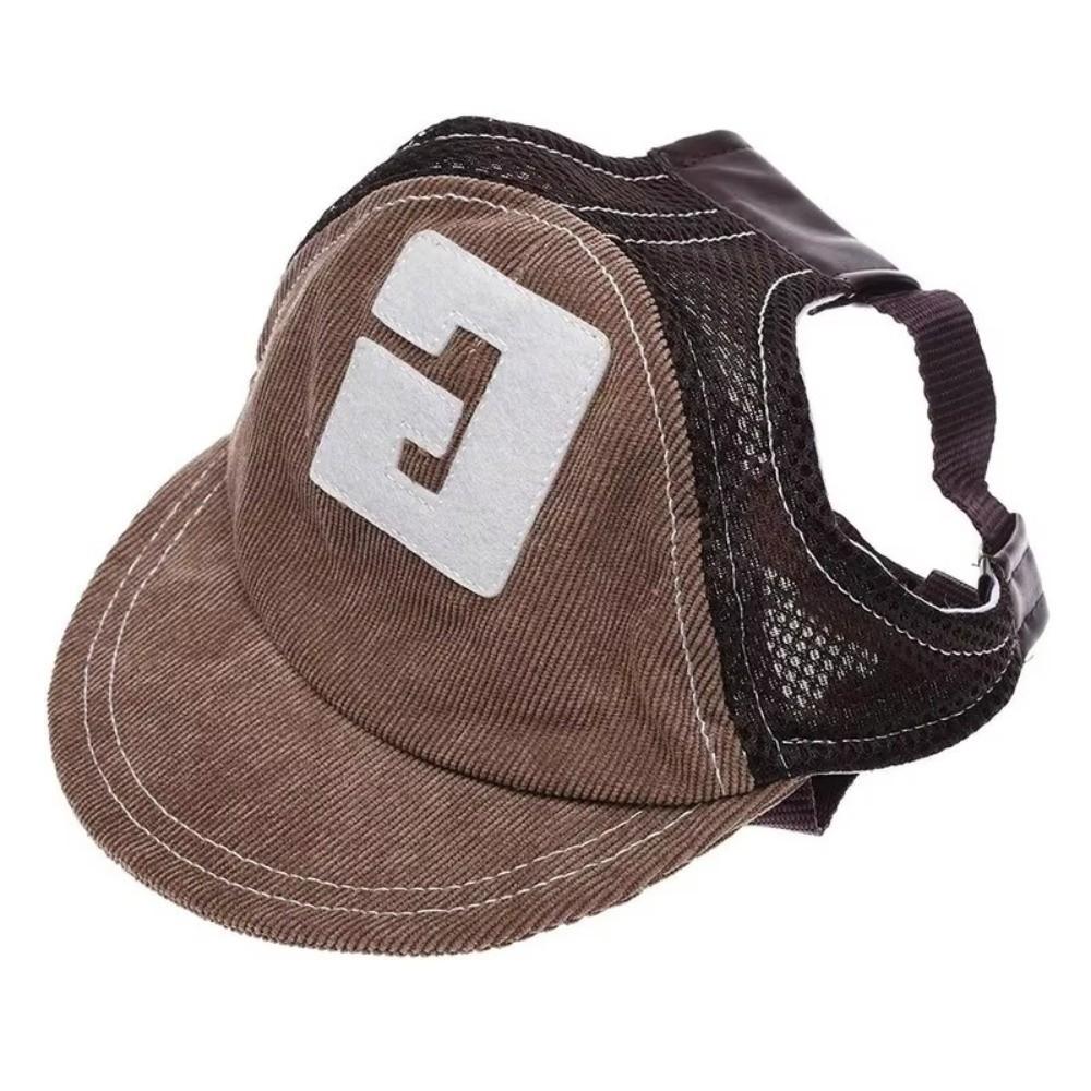 Corduroy Dog Hat UV Protection Outdoor Hat Cute Mesh Hat  Spring Summer