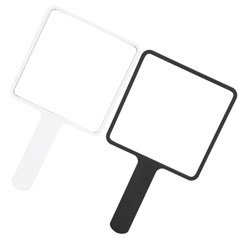 2pcs Handheld Makeup Mirror Portable Square Vanity Mirror Compact Beauty Cosmetic Tool