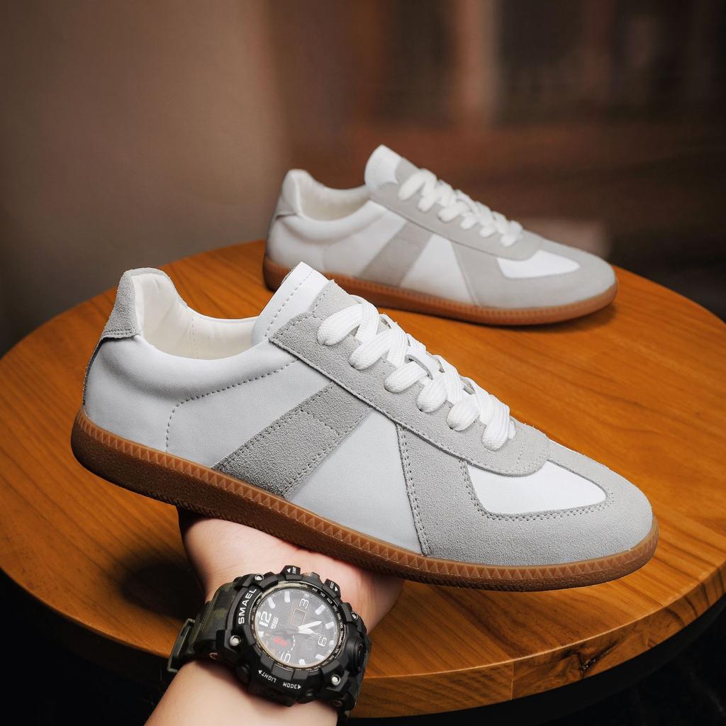 New German Training Men's Shoes Spring and Autumn Trends with Student Casual Board Shoes Men's Live Streaming Forrest Gump Shoes Men's White Shoes