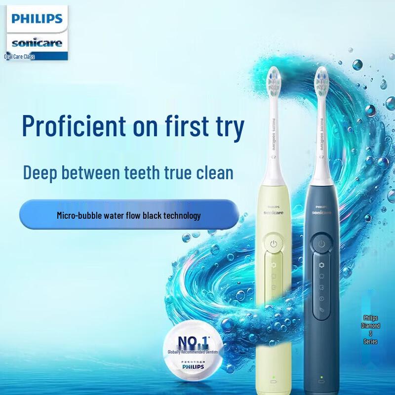 

Электрическая зубная щетка Philips Sonicare Diamond Series 3, штекер CN (адаптер в комплекте)