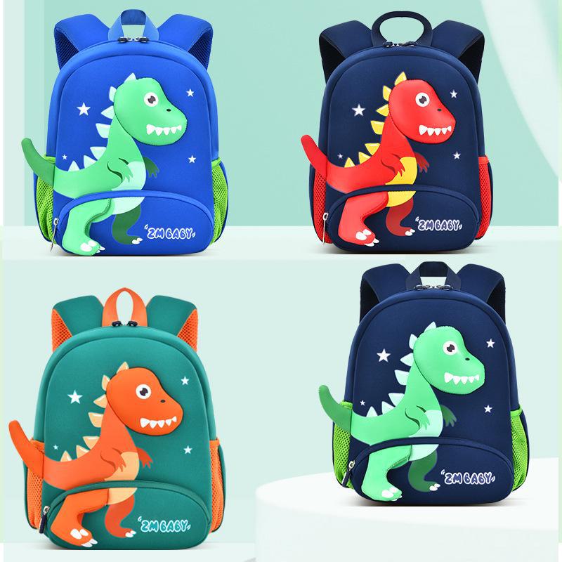 Cartoon Mini Backpack for Kids: Lightweight, Cute Dive Material, Ages 2-5.