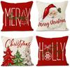 Christmas Decoration Pillowcase Merry Christmas New Year Gift Santa Claus Christmas Tree Pillow Cover Home Sofa Cushion Cover