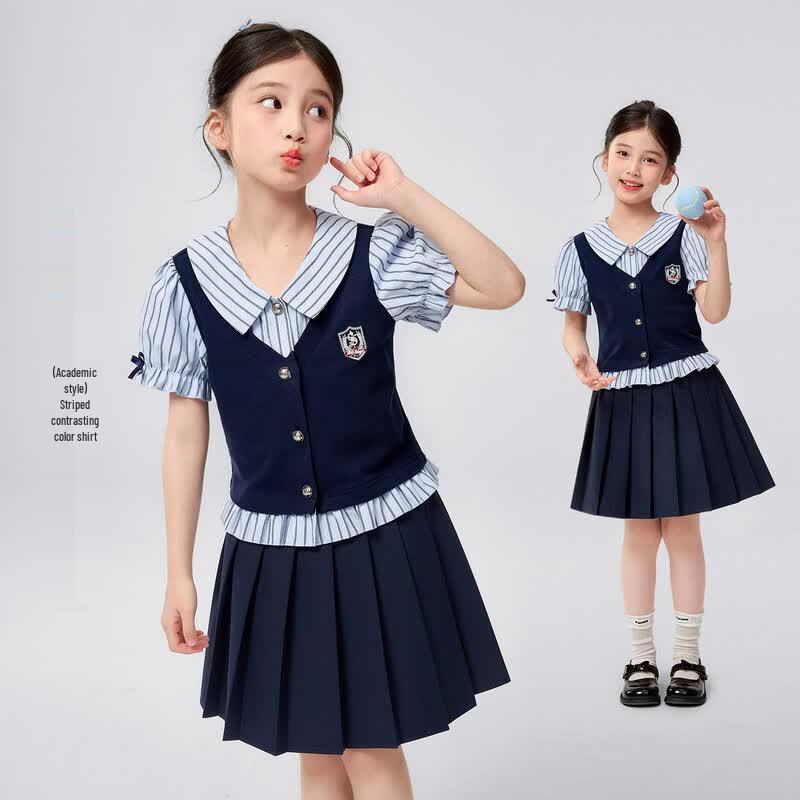 Girls  Academy Style Short Sleeve Shirt 160