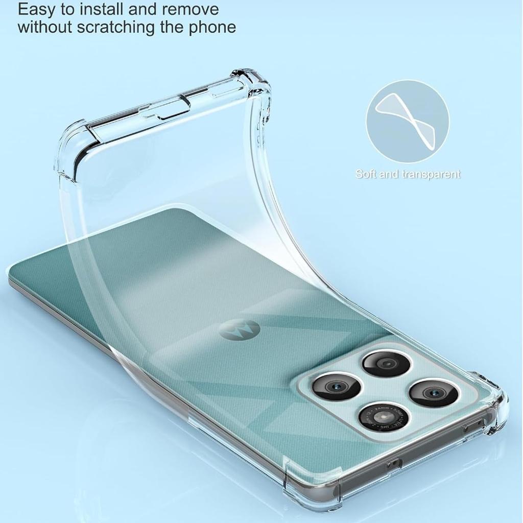 Four-Corners Shockproof TPU Case for Motorola Moto G06 G56 G86 G17 Power 5G Protective Cover Transparent Fundas Coque