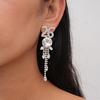 2026 Pendant Rhinestone Tassel Earrings Jewelry Number Earrings  Valentine's Day Gift
