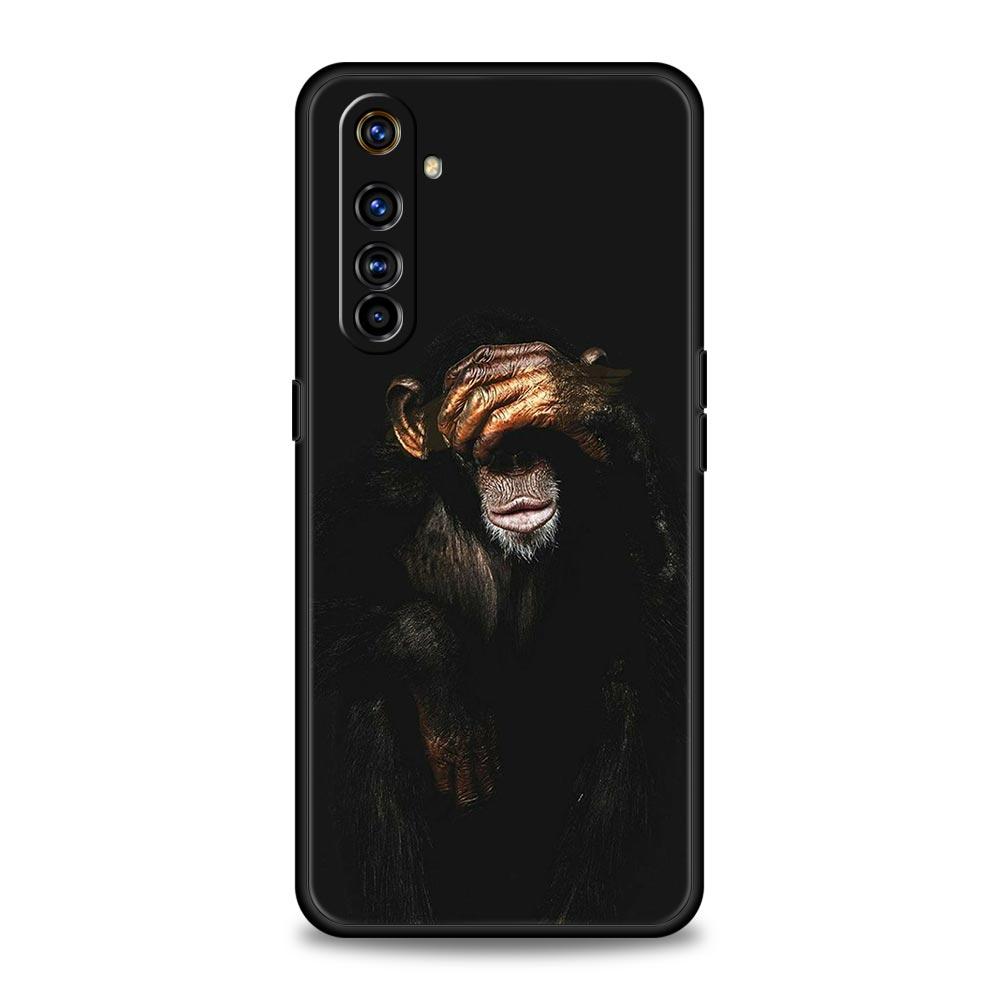 

Cute Funny Monkey Phone Case For Realme 13 12 10 9 8 7 GT3 GT5 GT2 Pro Plus 5G C21 C25 C35 GT Neo 2 3 3T 5 Cover Realme GT Neo 5