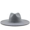Unisex Wide Brim Wool Felt Jazz Fedora Hat for Autumn & Winter Fashion