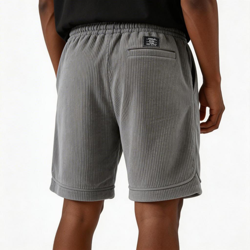 Men's -color Casual Corduroy Loose Five-inch Length Shorts - Men's Breathable And Comfortable Sports Shorts