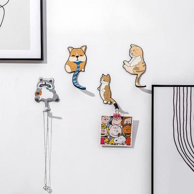 Soft Rubber Fridge Magnet Hook, Seamless Magnetic Sticker, Cartoon Animal Tail Hook