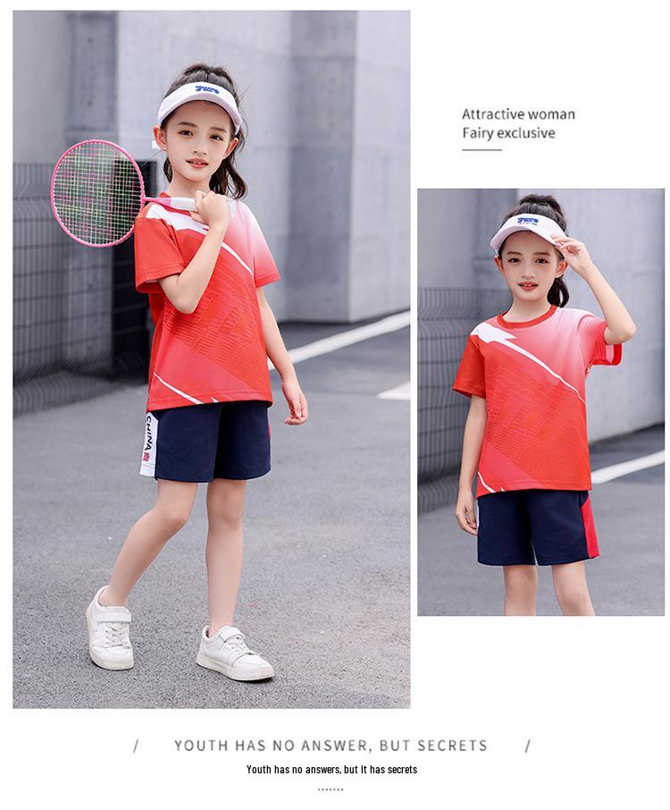Unisex Badminton & Table Tennis Summer Sports Set - Short Sleeve Jersey & Competition Training Uniform
