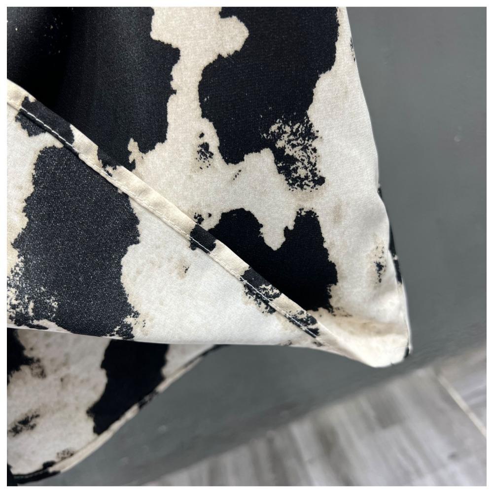 Summer Ice Shreds Fashion Ink Wash Painting Printing Large Size Men Short Sleeved Loose Handsome Youth Comfortable POLO Shirt