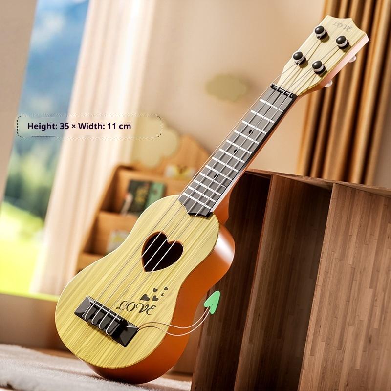 1Pcs Learning Educational Gifts 26/35Cm Kids Guitar 4 Strings Musical Instrument With Paddles Simulating Yukrili Musical Toy