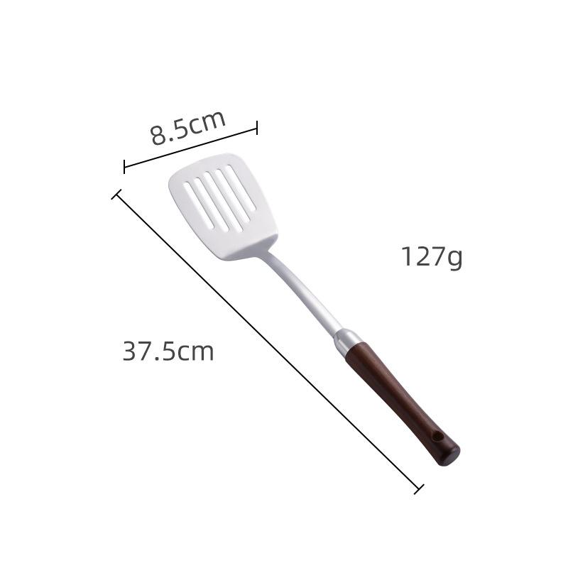 HANYANG Holzgriff, Edelstahl-Kochgeschirr, 304 Edelstahl, Spatel, Fondue-Topf, großer Trichter, Küchenutensilien
