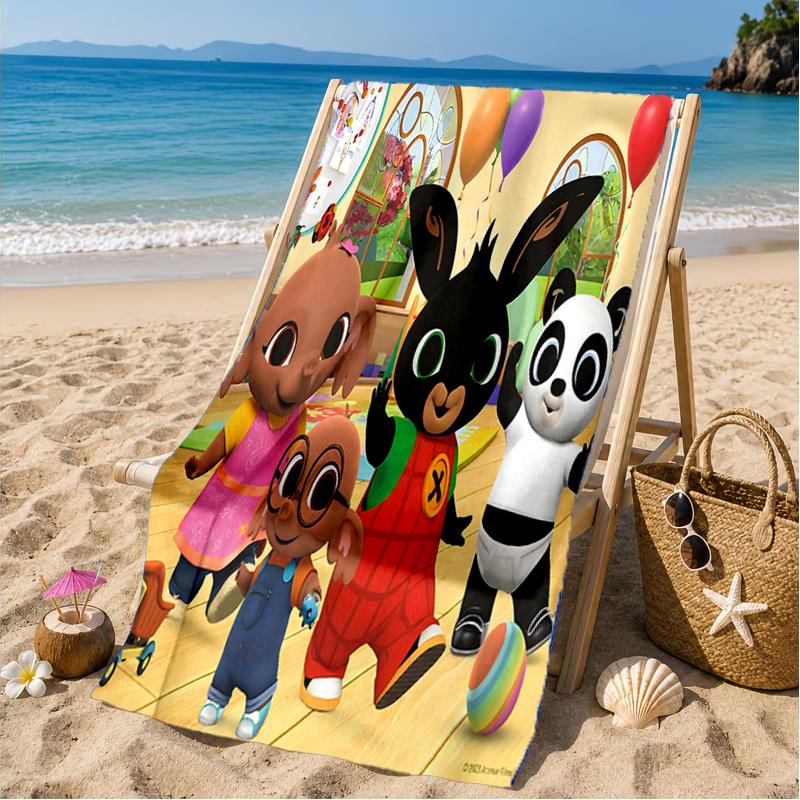 Bunny's Cozy Hug Beach Towel, Microfiber Beach Towel, Perfect For Pool, Beach, Travel, Home Decor Beach Party Fan Gifts