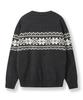 POLYGRAM Nordic Snowflake Oversized Round Knit - Charcoal
