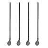 4Pcs Multicolor Long Straw Spoon 18/10 Stainless Steel straight Reusable Straw Bar Party Cocktail Coffee Stirring Drinking Spoon