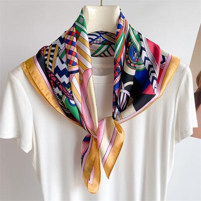 70 * 70cm New Silk Small Square Scarf For Women'S Neck Protection Professional Scarf Versatile Hair Tie Headscarf Scarf