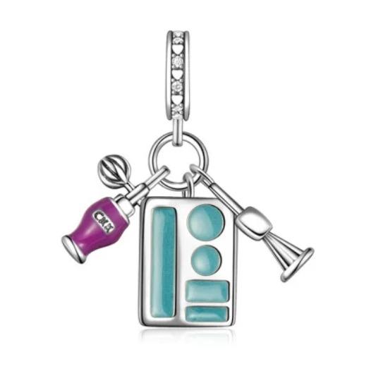 Latest Copper Love Rubik'S Cube Cake Cup Battery Charm Pendant Bead Fit For Original Bracelet Diy Women'S Boutique Jewelry