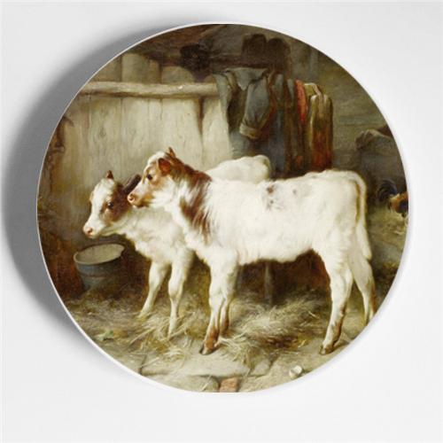 Walter Hunt Fratelli Pittura Arte Piatto Edgar Hunt Animale Cane Gatto Pecora Cavallo Piatto Decorativo Piatto da Appendere Arte Sfondo