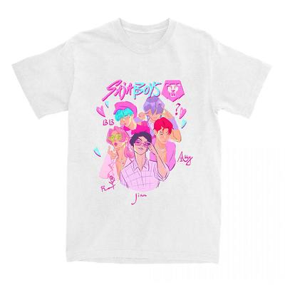 Saja Boys Koszulka Comfort Colors KPop Demon Hunters Nadruk T-shirt Lato Krótki Rękaw Bawełniana Koszulka Moda Damska Męska Odzież
