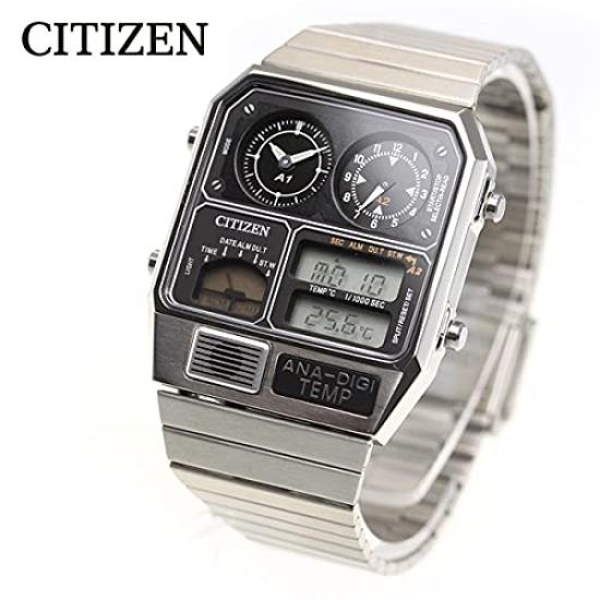 CITIZEN TEMP Reissue Model ANA-DIGI Watch, Silver, JG2101-78E