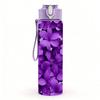 1PC Dense Purple Lilac Flower Cluster Print 750ml Color Plastic Sports Water Bottle Leakproof Flip Straw Lid Suitable for Sports Office Home Use