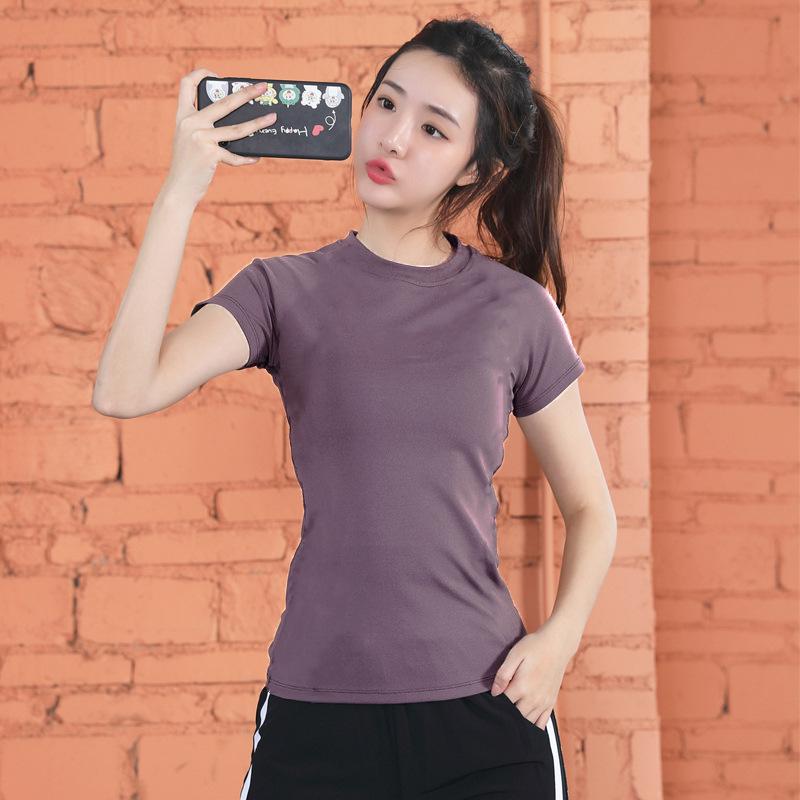 Summer Yoga Quick-Dry Slimming Short Sleeve T-Shirt
