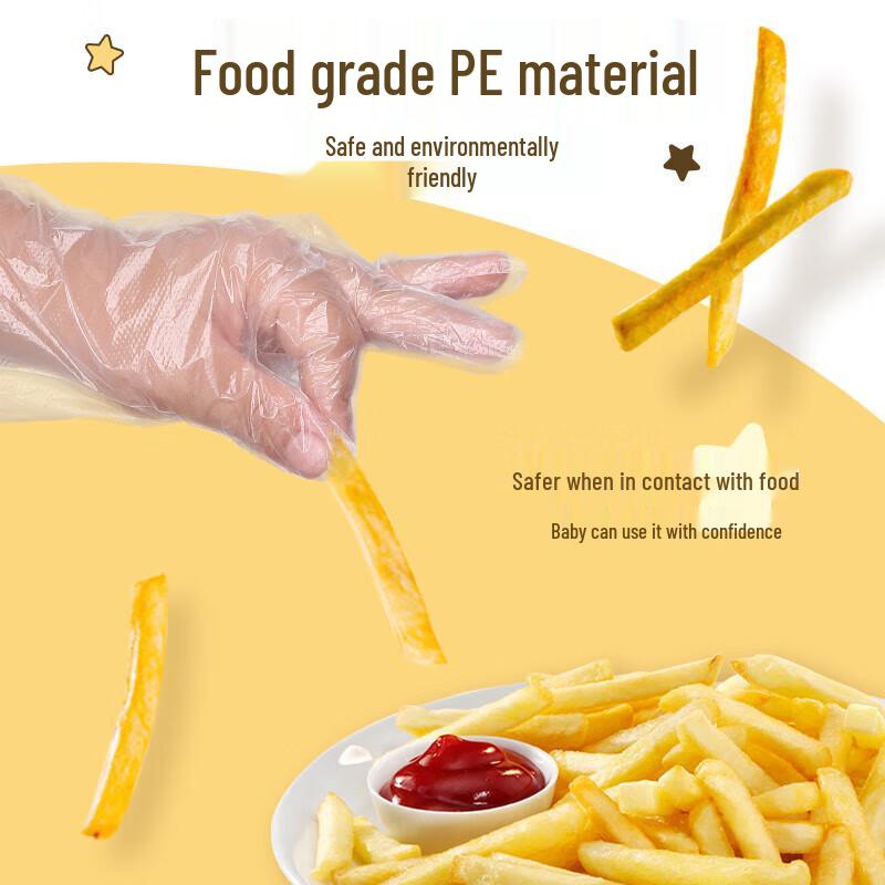 UO Disposable Kids Food-Grade PE Gloves, 200 Count