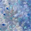 Gradient Blue Iridescent Seashell & Starfish Nail Art Stickers