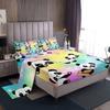 Cute Cartoon Panda Pattern Bed Hat Four-Piece Bedding Set Bedroom Dormitory Bedding Decoration
