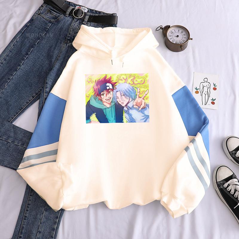 Kawaii Anime SK8 The Infinity Reki & Langa Mikiny Harajuku Pánská Streetwear Móda Dlouhý Rukáv Pánská Patchworková Mikina s Kapucí