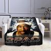 Hip-hop 2PAC Printed Blanket Picnic Blanket Warm Blankets Outdoor Blanket Home Bed Linings Blankets for Beds Birthday Gift