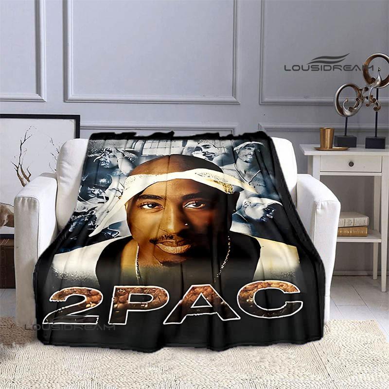 Hip-hop 2PAC Printed Blanket Picnic Blanket Warm Blankets Outdoor Blanket Home Bed Linings Blankets for Beds Birthday Gift