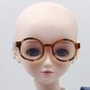Dekoracyjne okulary dla lalek Śliczne przezroczyste okulary z tworzywa PETG dla lalek Akcesoria do modnej odzieży dla figurek BJD/Anime