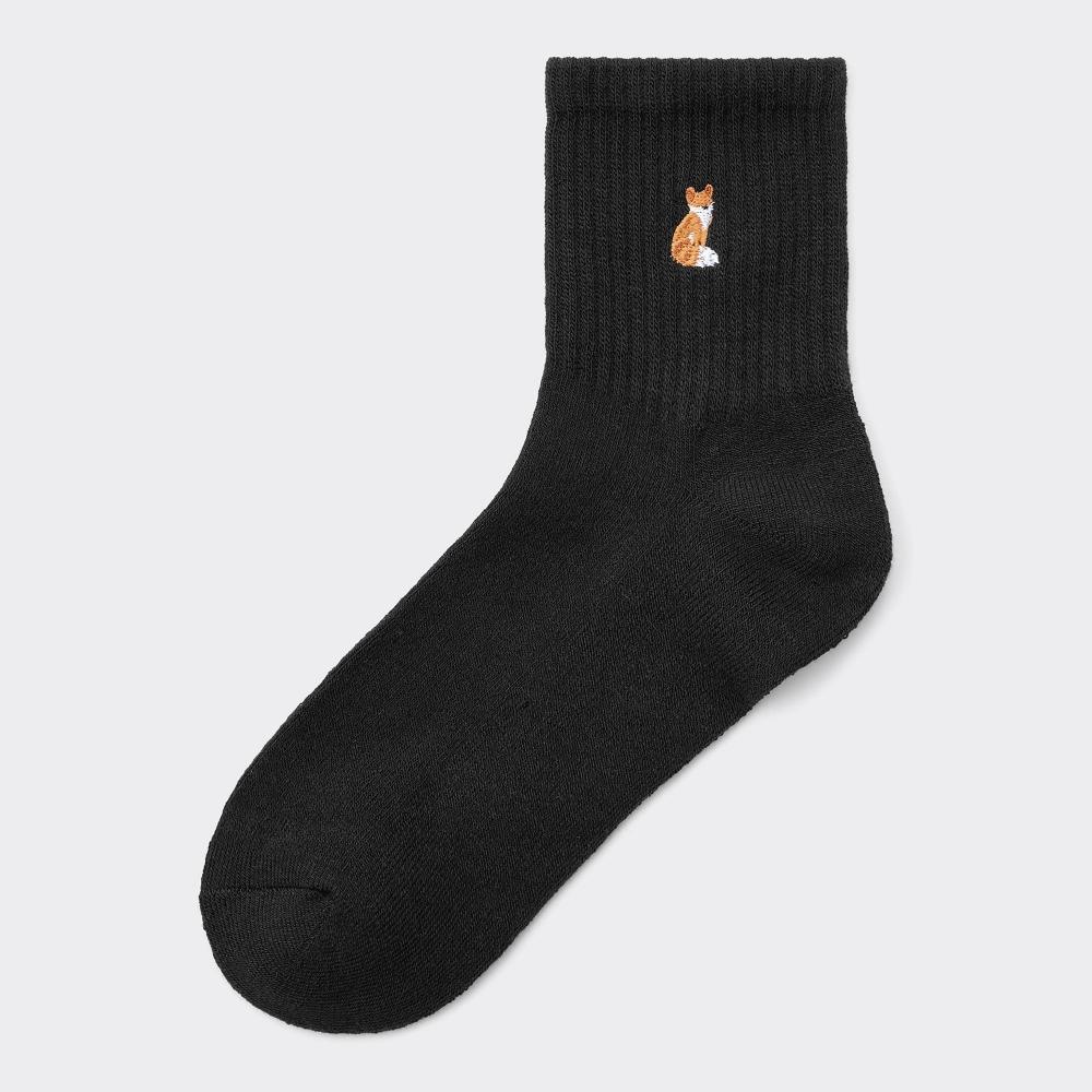GU by Uniqlo Stil Beheizte Knöchelsocken Bestickt