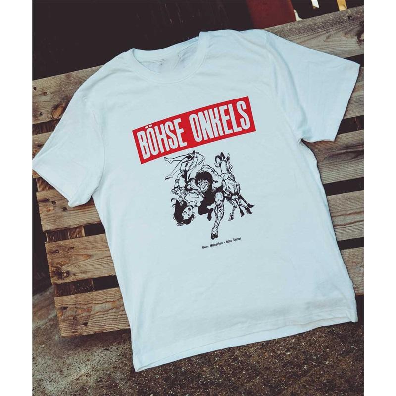 Fashion Hip Hop Clothes B&ouml;hse Onkelz 40 Jaar T-shirt Gehaat Verdoemd Vergoden II Perifeer Oversized Y2k Streetwear Kleding Casual Katoen Mannen Vrouwen T-shirts Tees S zwart