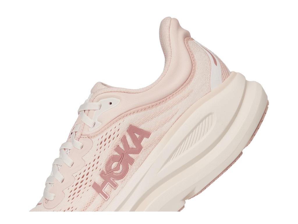 HOKA Bondi 9 Wide Track Field Running Size Greyish Pink x Pale Pink Women's & Shoes, 25.0,