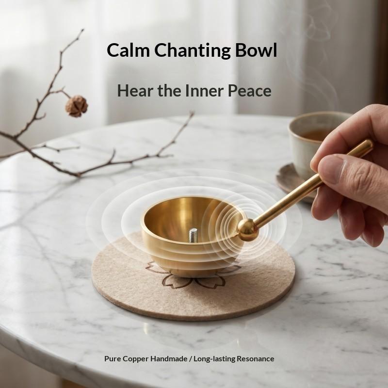 Portable Small Brass Singing Bowl Premium Sound Healing Gift for Home Ornament Meditation Relaxation Stress Relief