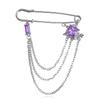 New Multi-Functional Chain Tassel Brooches Adjustable Detachable Beaded Chain Pin Handmade Fixator Trouser Leg Women