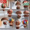Handmade-Style Artificial Wood Hanging Ornaments - Indoor/Outdoor Christmas Tree,Home,Party Decorations - Easy-Hang with Twine