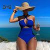 Women Monikni Sexy Suspender One-Piece Bikini Slim Fit Padded No Underwire Swimsuit Beach Sports Wear