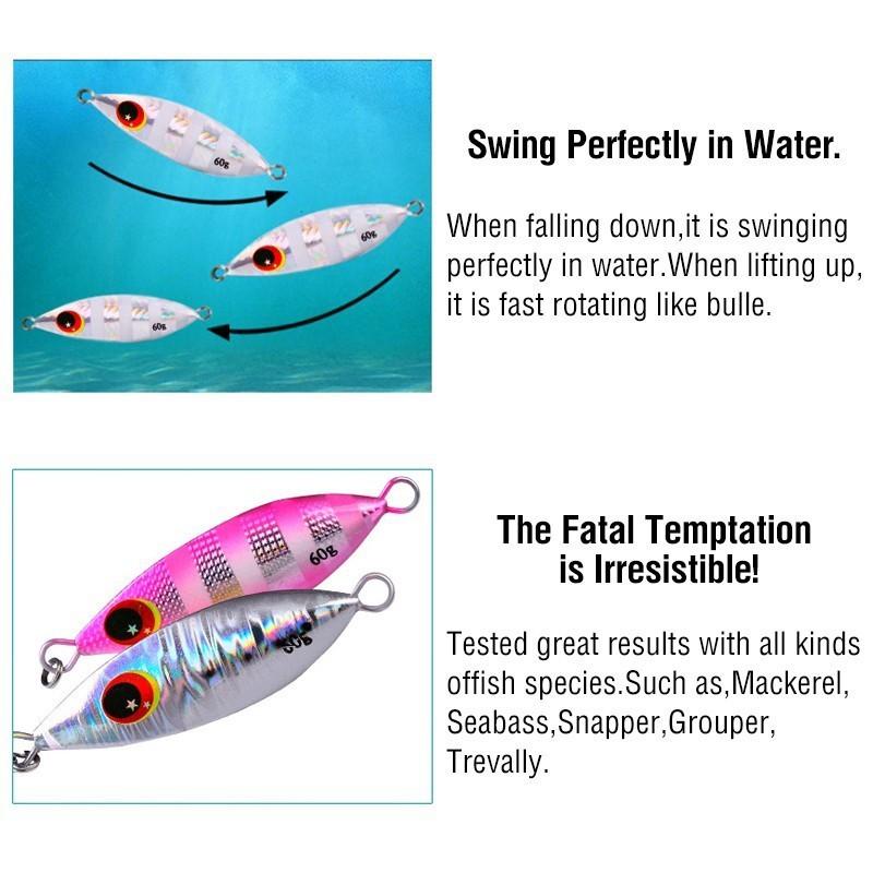 Metal Jig Spoon Lure 10G 20G Artificial Bait Shore Slow Jigging Hard Bass Fishing Tackle Fishing Artificial Bait