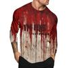 Halloween Print Raglan Sleeve Men's Long Sleeve Top