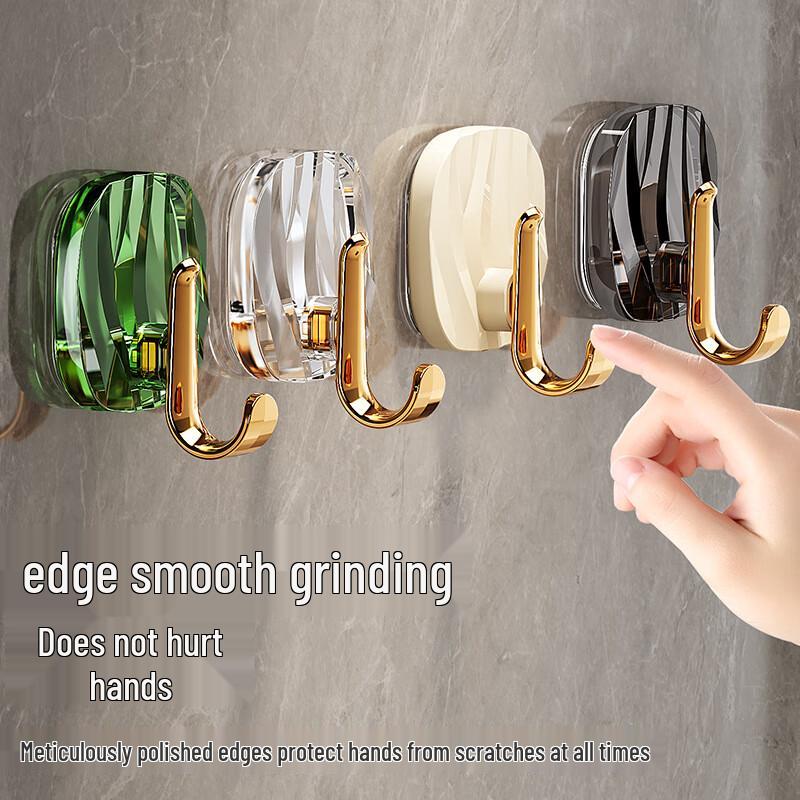 Transparent Adhesive Acrylic Wall Hooks (20-Pack)