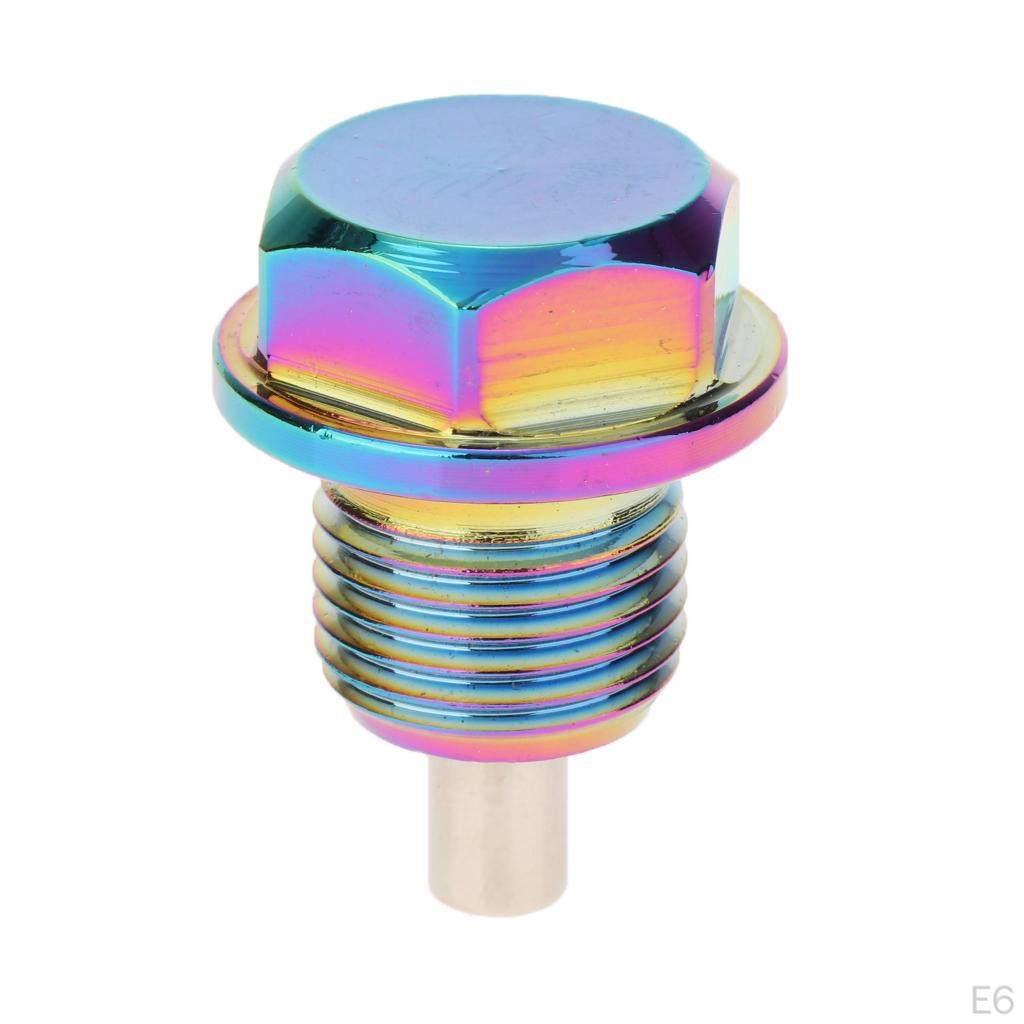 Anodized Engine Oil Pan Drain Sump Filter Adsorb Plug Bolt with Washer