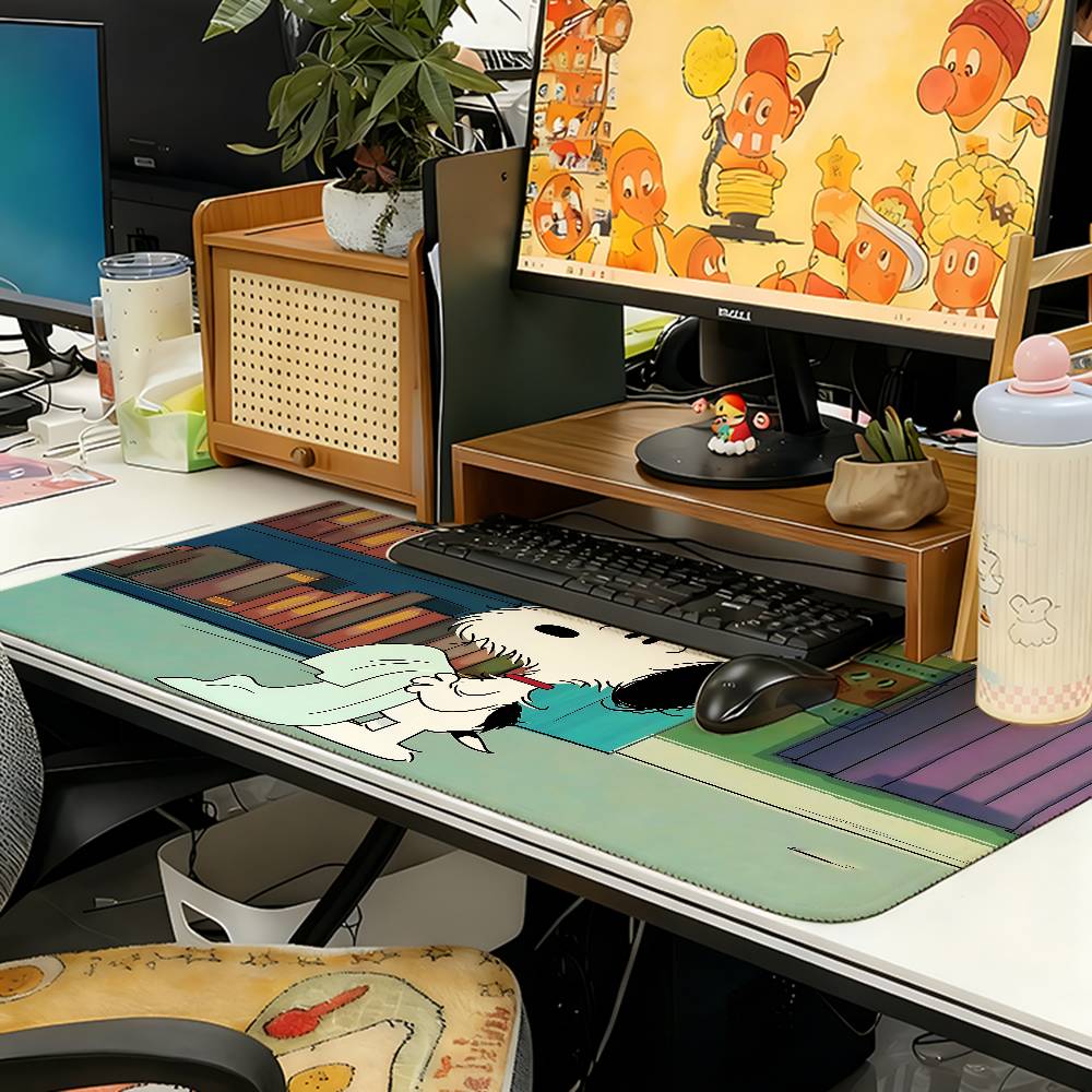 Classic Cartoon S-sNOopyS Kawaii Mouse Pad Computer Mat Deskpad Laptop Keyboard Mat Office Large Landscape Mousepad