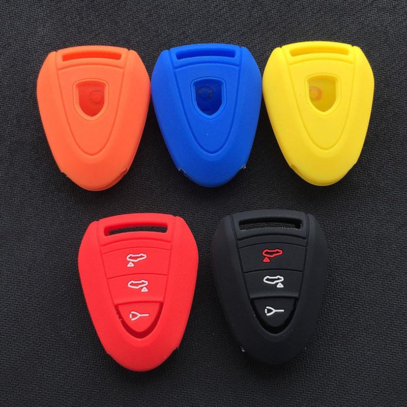 Silicone car Key Cover case for Porsche Carrera 911 997 Boxster S 2S 4S Turbo Cayman 996 Cayenne key Accessories